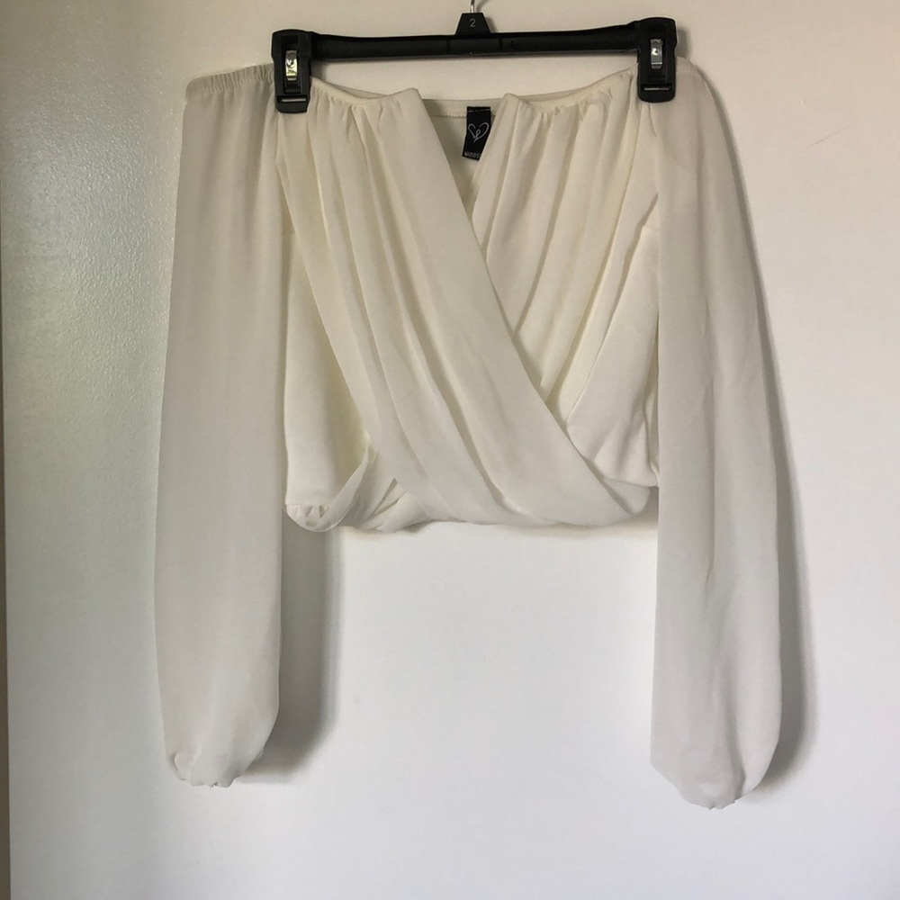 Off the Shoulder Long Sleeve Top